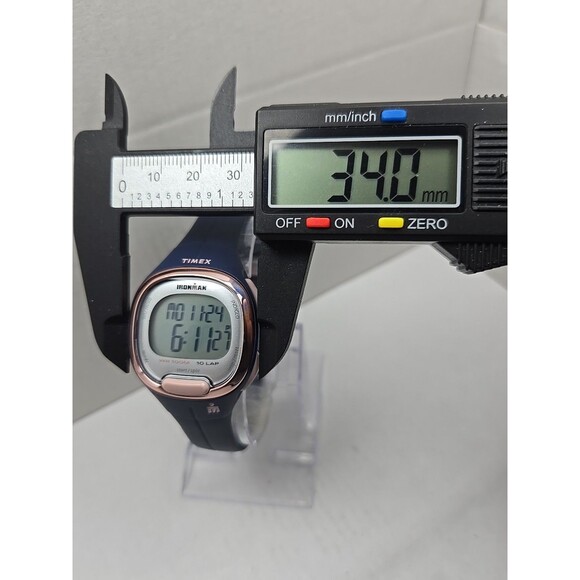 Timex Ironman Transit Womens Digital Watch Blue Rose Gold 100M Water New Battery - Picture 5 of 11